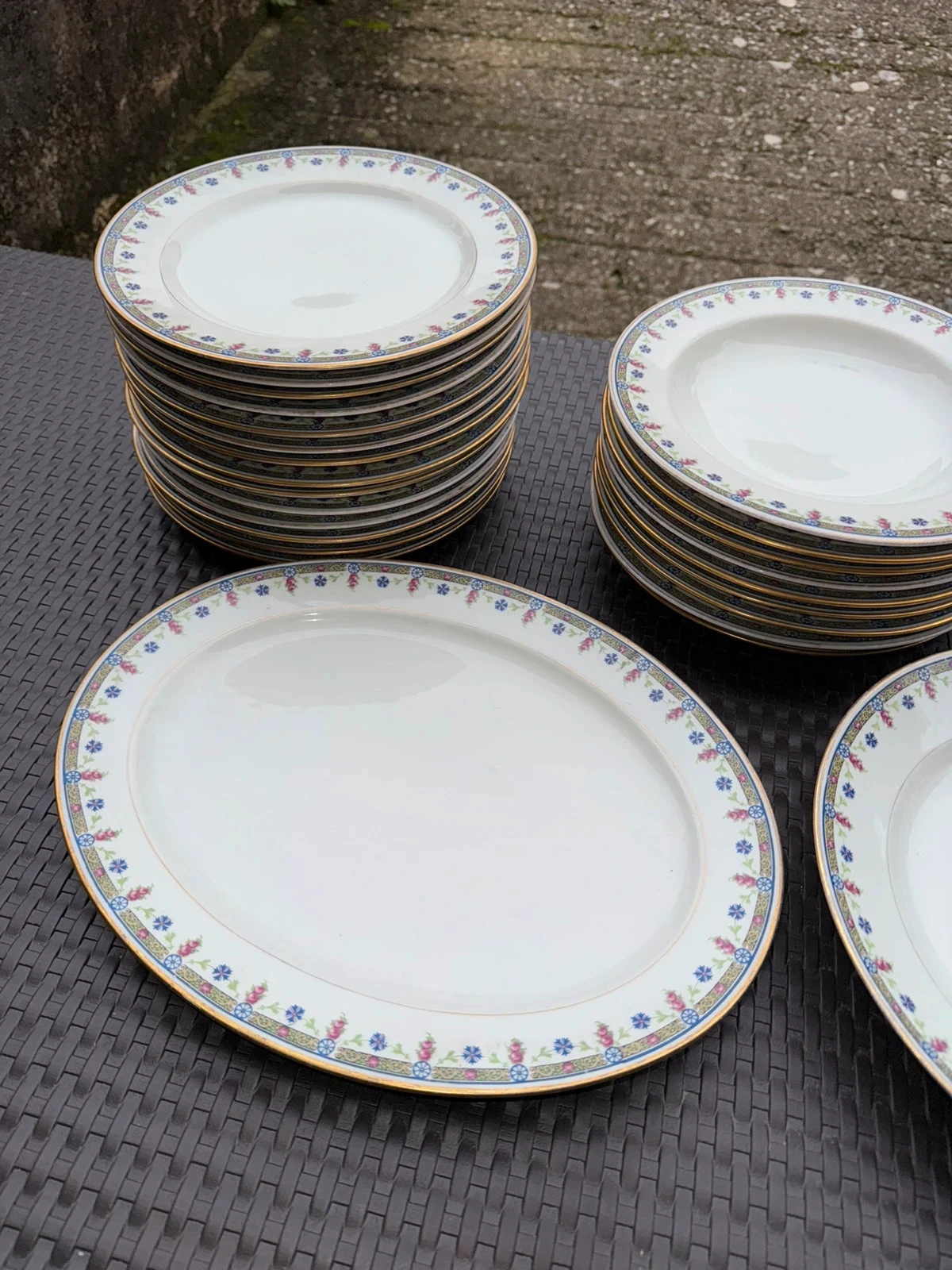 Conjunto de louça de porcelana antiga da época BRP Limoges França – photo 3